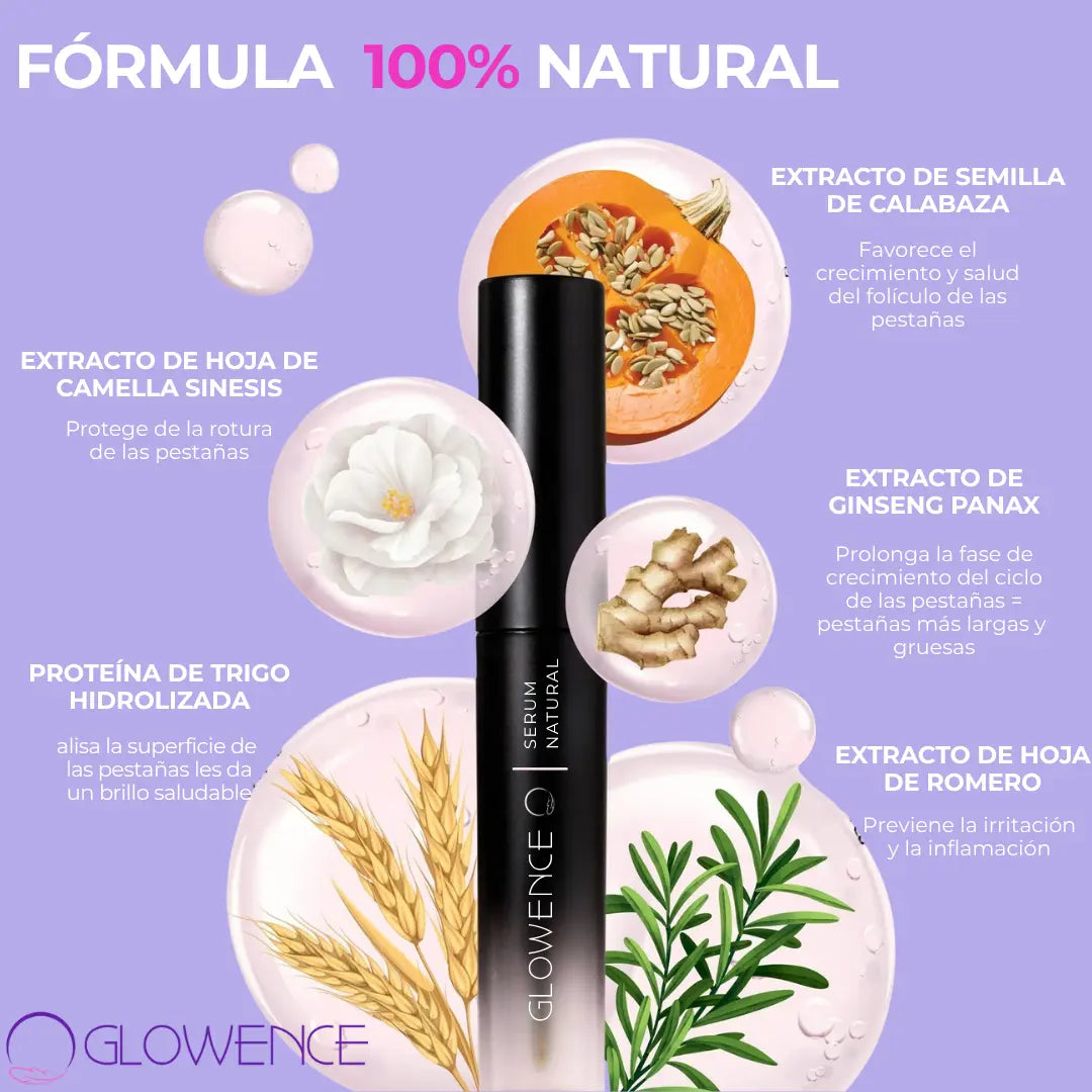 Glowence® Serum de Crecimiento de Pestañas